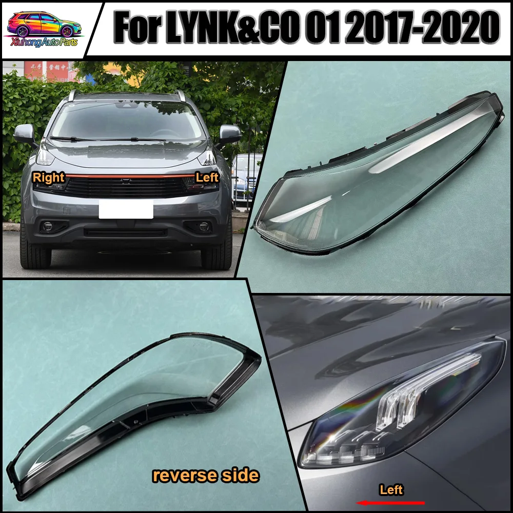 Transparent Headlamp Shell Lampmask Lamp Shade Headlight Cover Replace The Original Lampshade 2017 2018 2019-2020 For LYNK&CO 01