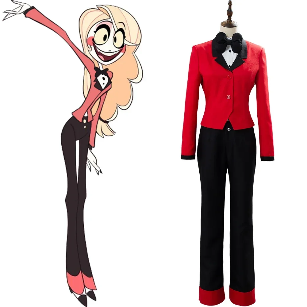 Hazbin คอสเพลย์โรงแรม CHARLIE คอสเพลย์เครื่องแต่งกายผู้หญิงชุดสูทชุด Halloween Carnival เครื่องแต่งกาย
