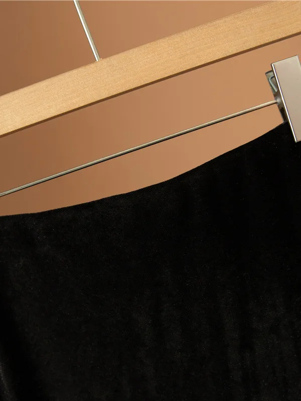 กระโปรงทรงเอผ้ากำมะหยี่อเนกประสงค์ ไซส์พลัส สไตล์เรโทรจีน ช่วยพรางหุ่น เอวสูง เหมาะสำหรับใส่ทำงาน ฤดูใบไม้ร่วง แฟชั่นสำหรับผู้หญิง