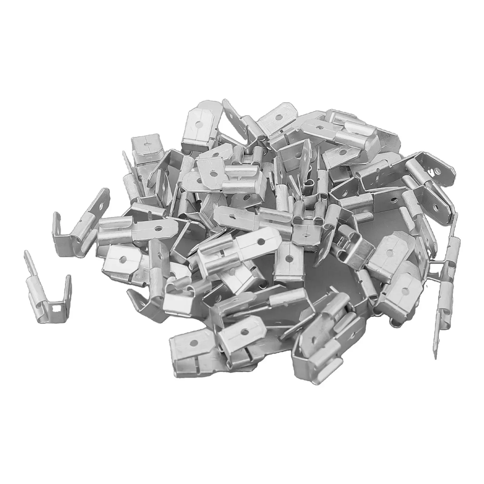 Efficient Double Piggyback Spade Connector Set 25/50 Pcs Tinned Copper Electrical Adapters For Home And Auto Projects