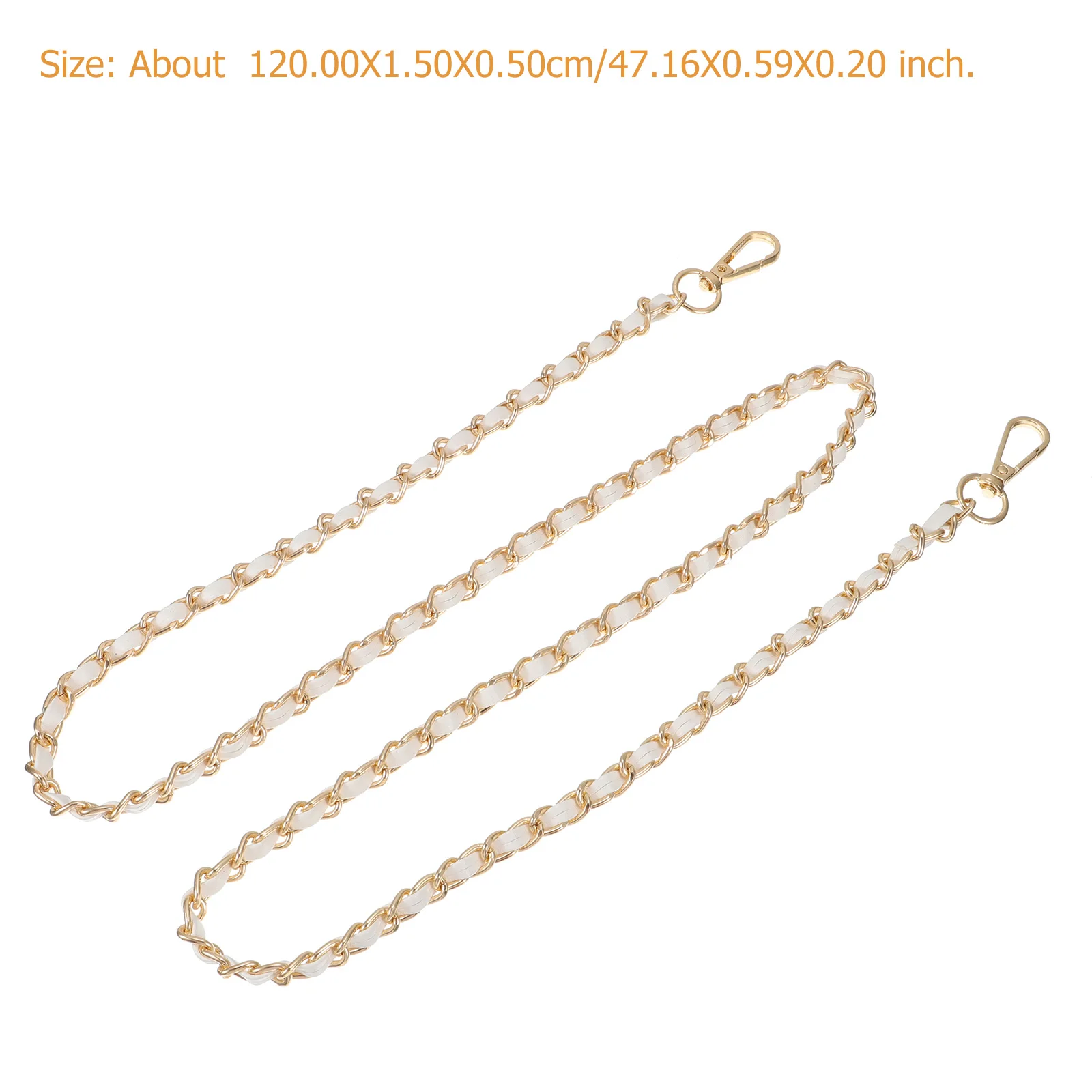 

2Pcs Metal Bag Chain High Quality Replacement Strap for Tote Handbags DIY Decorative Shoulder Crossbody Accessory
