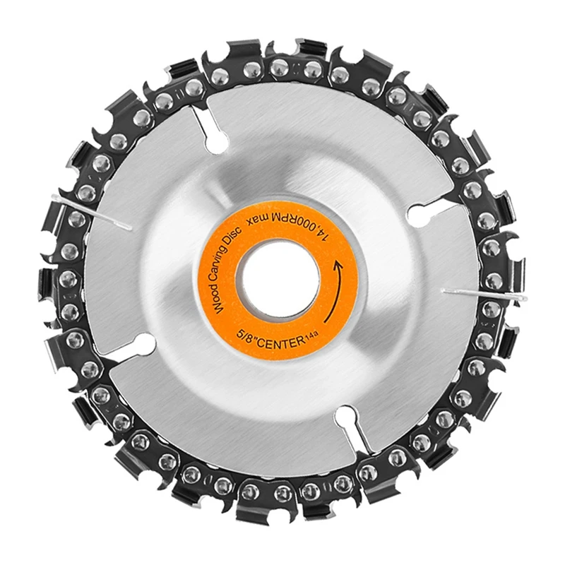 4-Inch 100Mm Angle Grinder Chain Saw Disc 22-Tooth Woodworking High-Precision Universal Chainsaw Chain Disc Saw Blade Durable