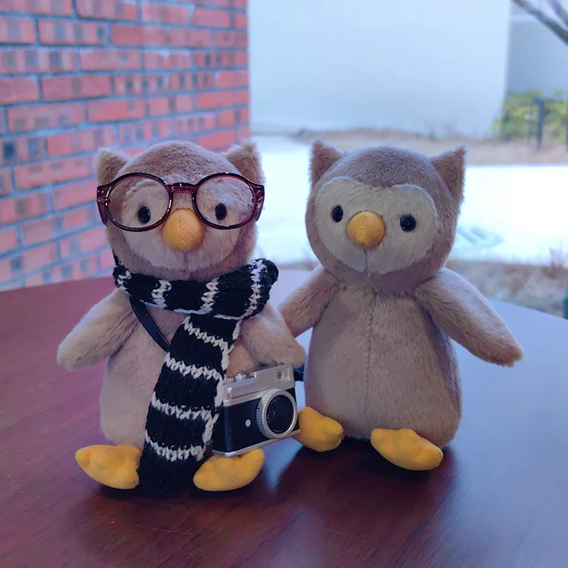 13/16cm Napett Owl Doll Plush Toy Glasses Owl Doll Children's Sleeping Doll Gift