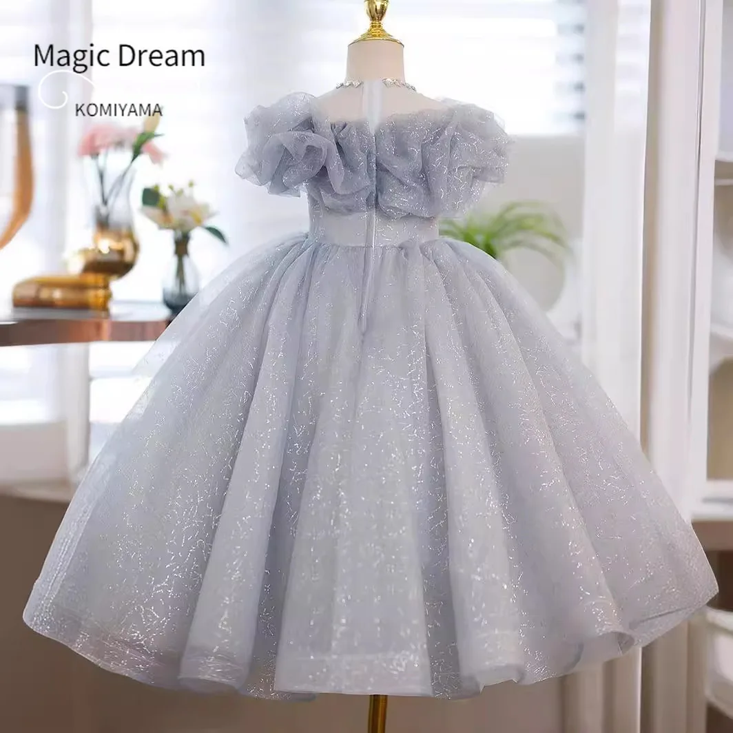 Robe de Princesse Plissée à Plusieurs Niveaux, Personnalisée, Taille Fine, pour ixd'Anniversaire, Éducative