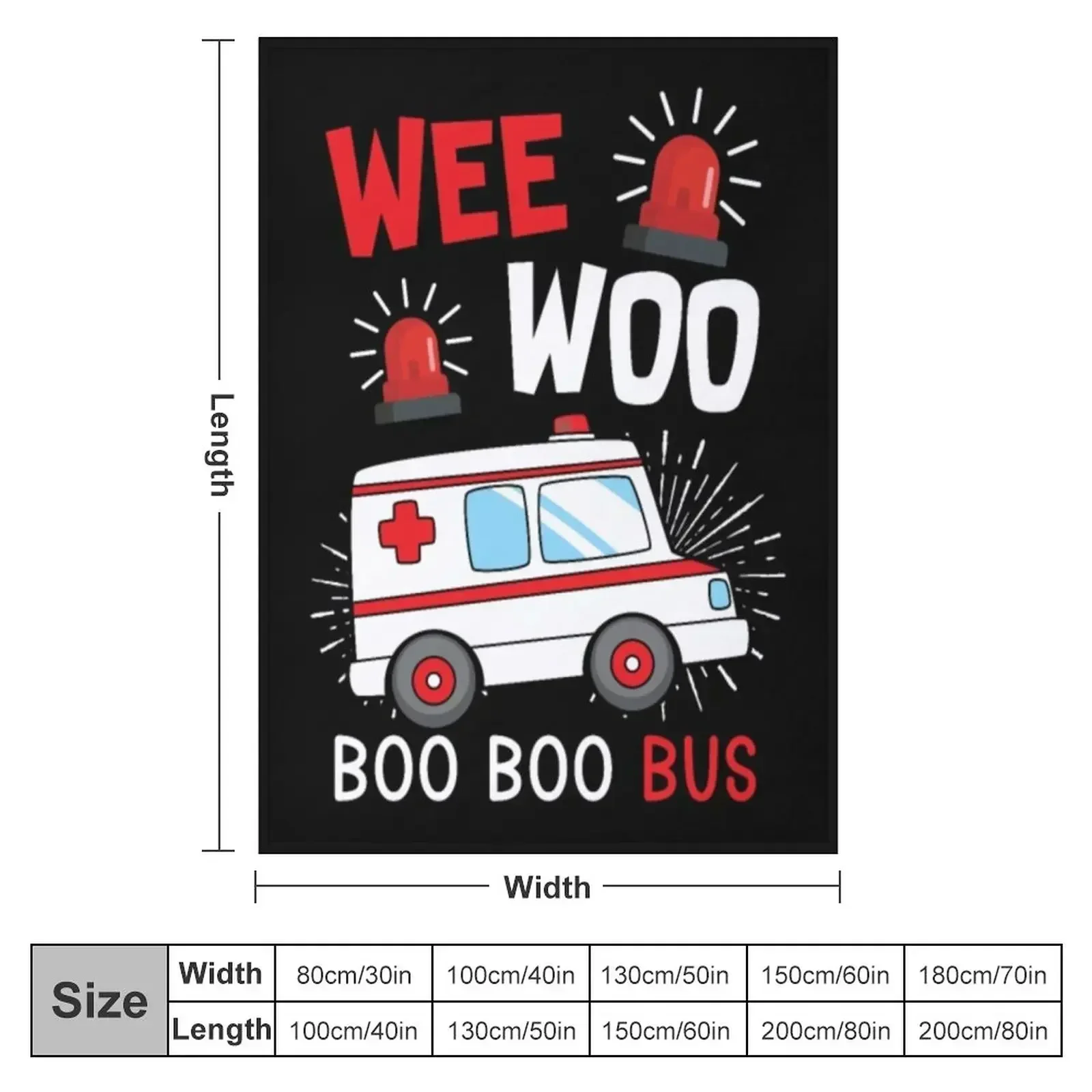 Paramedic Wee Woo Ambulance Throw Blanket Kid'S Soft Beds Bed covers warm for winter Blankets