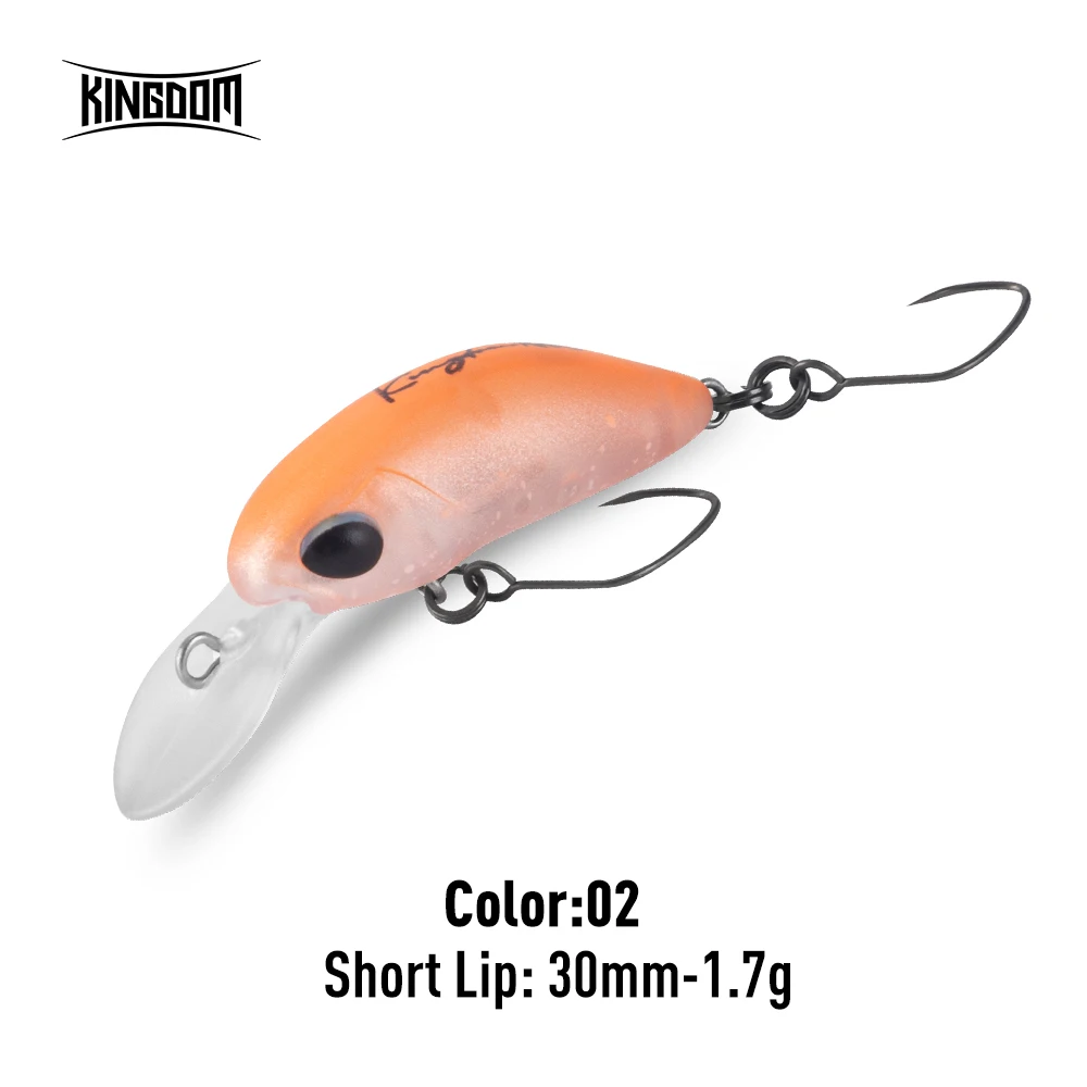 Kingdom Micro Expert Minnow-Köder, 1,7 g, 1,85 g, neues Design, künstliche Lippen-Wobbler aus Hartplastik, Wobbler zum Forellen-Barschangeln