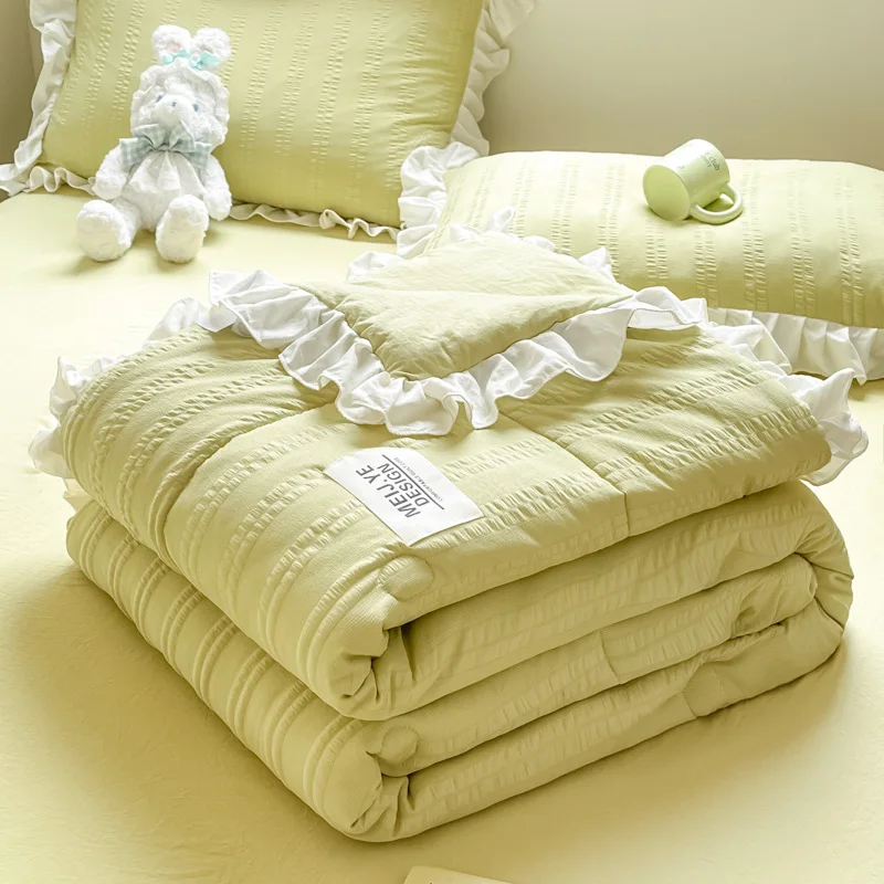 

Summer Cooling Quilt Breathable Single Quilting Summer Air Conditioning Nap Comforter Quilt For Summer Night Sweats Hot Sleeper