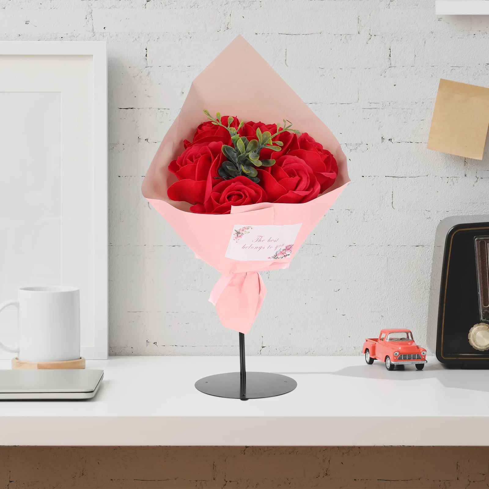 

Adjustable Iron Bouquet Stand Stable Floral Holder for Wedding Display Desktop Fixing Rack Flower Shop Supply Artifact Use