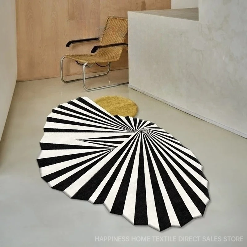 Nordic Style Carpets for Living Room Art Design Plush Carpet Irregular Bedroom Decor Rug Home Fluffy Soft Thickened Floor Mat