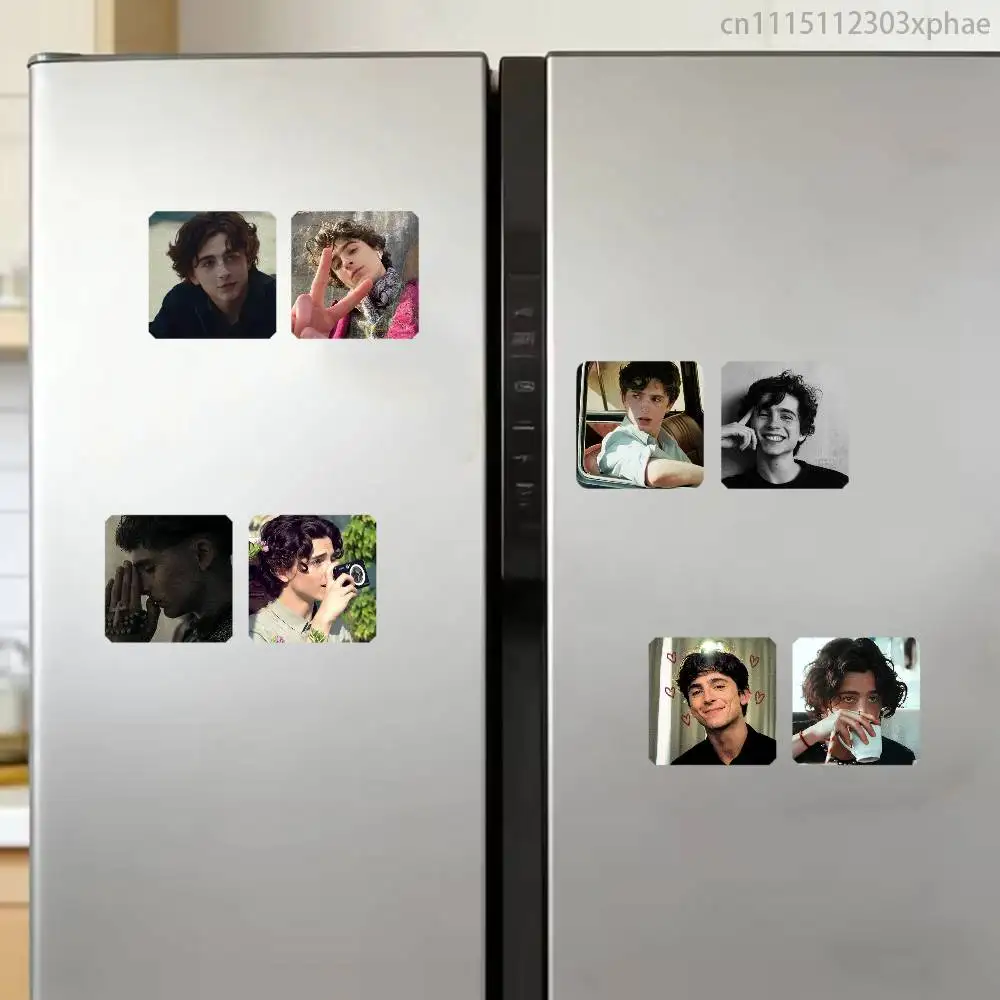 T-Timothee Chalamet Dune Cartoon Anime 2-Pack Set Refrigerator Magnets, Soft Magnetic Heat Transfer Refrigerator Magnets Gift