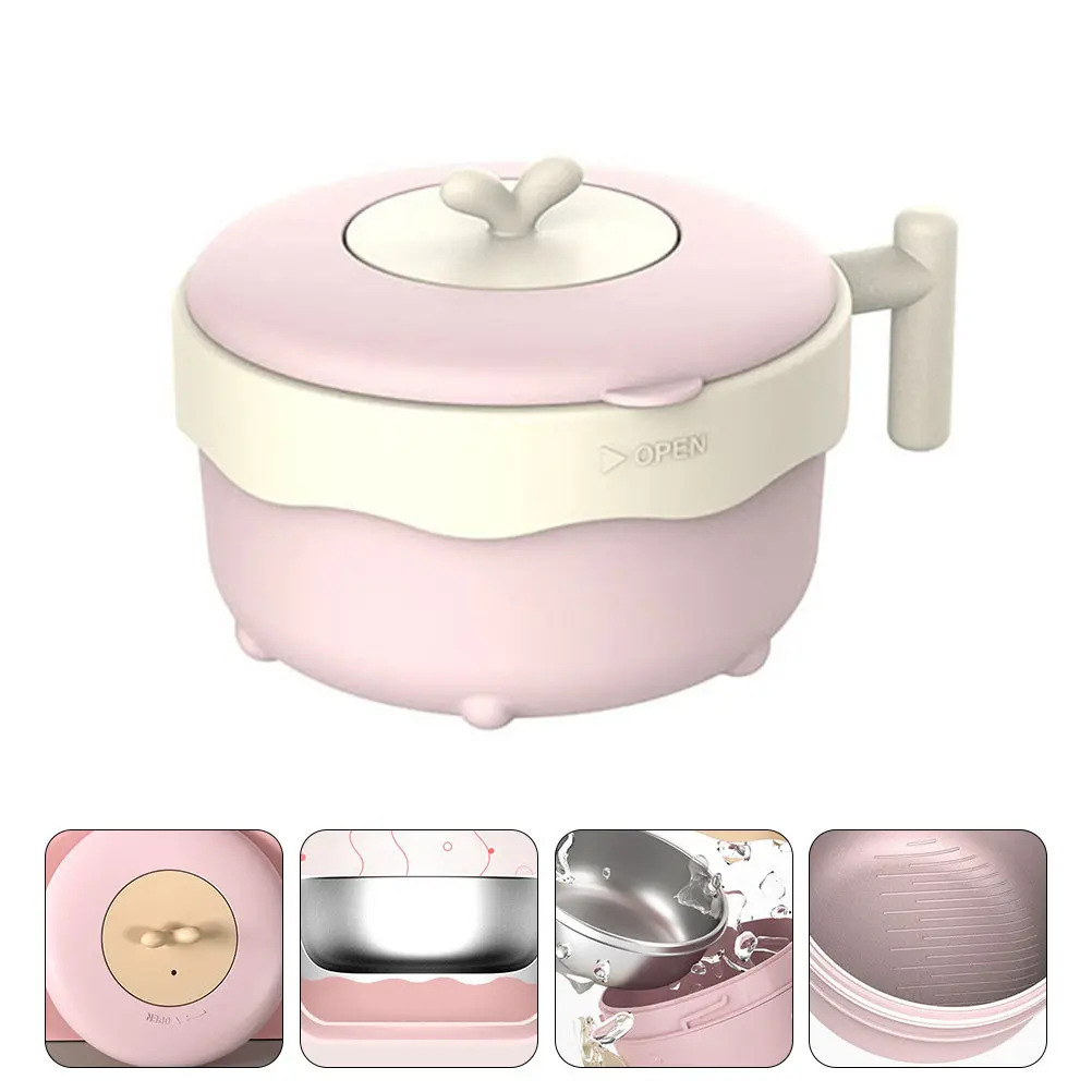 

Anti-Fall Suction Cup Stainless Steel Detachable Feeding Portable Lightweight Warm Tableware For Suction Bowl