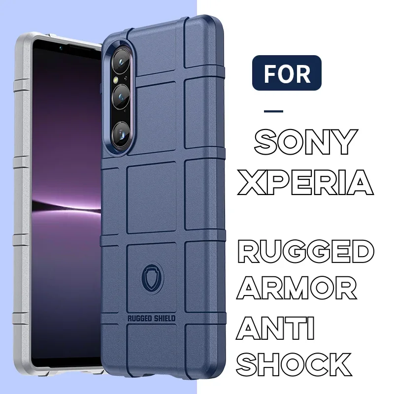 Rugged Shield Case For Sony Xperia 1 5 10 V IV III II Ace 3 2 Pro-I Plus XA4 XA3 Ultra XZ4 Compact Shockproof Armor Case Cover