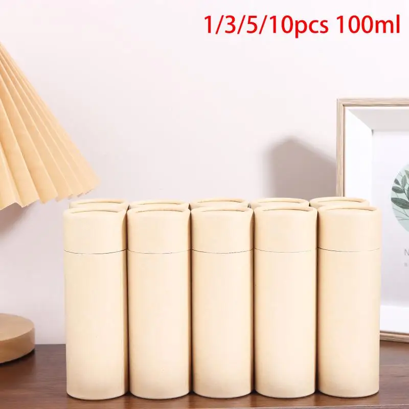 

1/3/5/10 шт. картонные тубусы из крафт-бумаги, круглые контейнеры из крафт-бумаги для карандашей, чая, кофе, косметики, поделок, подарков