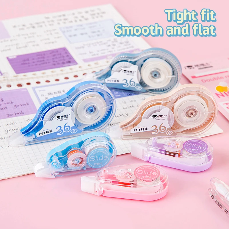 มาการองเทปแก้คำผิดสีขนาดเล็กสำหรับตกแต่งสมุดติดรูปอุปกรณ์สำนักงานโรงเรียน Kawaii ของขวัญเครื่องเขียนนักเรียน