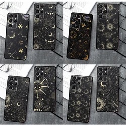 Suns Moons Clouds Astrological Silicone Case For Samsung Galaxy S23 S22 Ultra S21 S20 FE S8 S9 S10 Plus Note 20 Ultra Cover