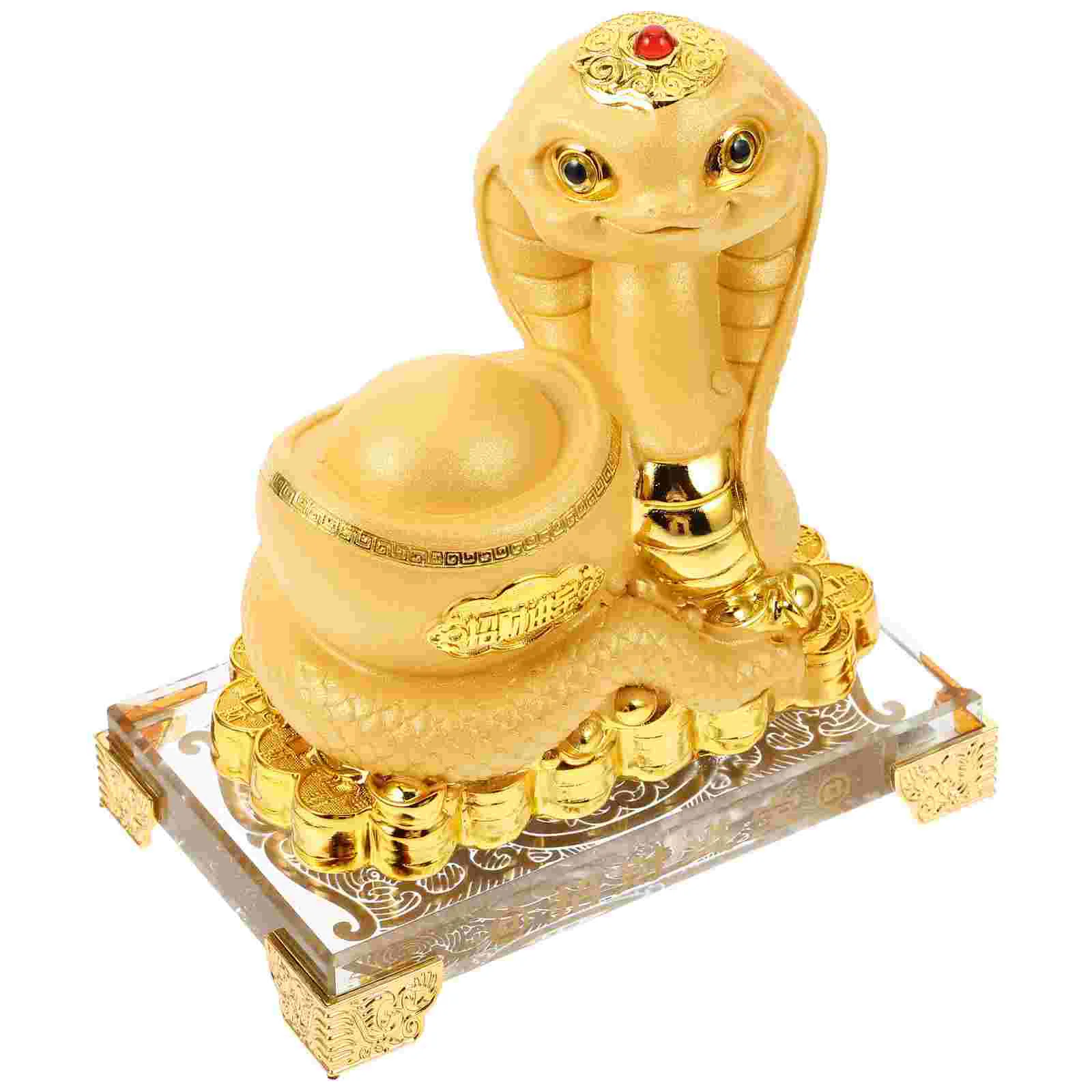 

Decoration Year of The Snake Ornaments Goldendoodle Feng Shui Tabletop Naked Statue