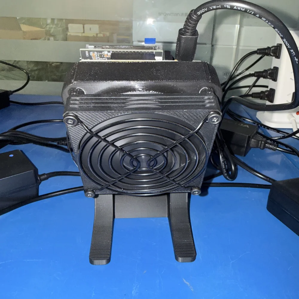NerdQaxe ++ 6TH/s Rev 6.1 100W ترقية XT30 مراوح مزدوجة مع PSU Bitcoin Miner BTC آلة تعدين مفتوحة المصدر Solo BTC #4