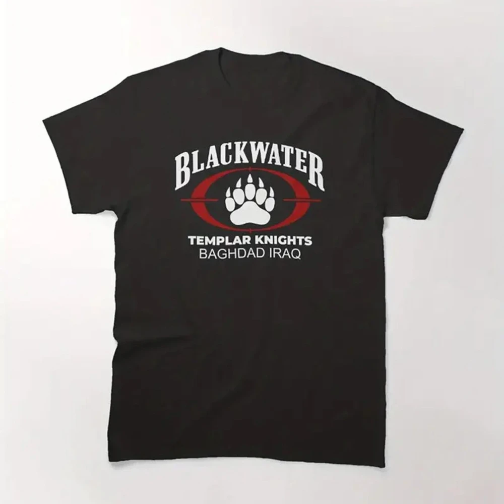 Men'S Blackwater Knights Templar Graphic T-Shirt Bold Red White Print Casual Crew Neck Short Sleeve Men Women All-Season
