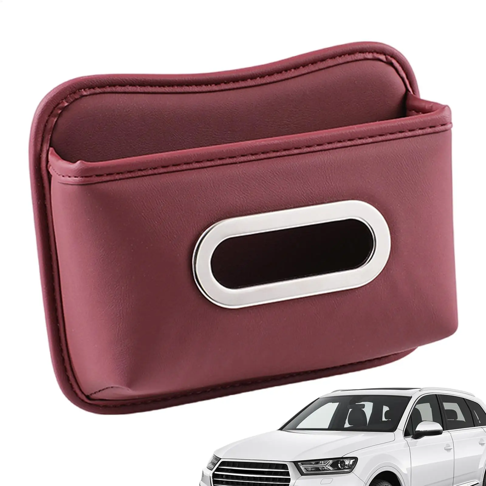 

Car Tissue Holder Leather Napkin Case Organizer Napkin Holder For Car For Seat Back Armrest Console Sun Visor SUV Truck Home
