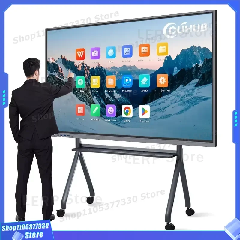 85 Inch Interactive Whiteboard Smart Touch Screen Digital Board Windows Android System Electronic Display for Office