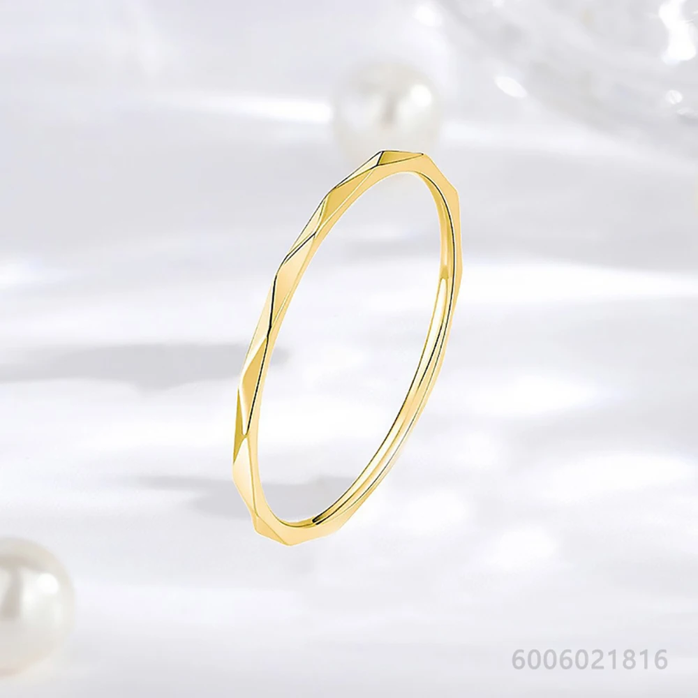 Women's 925 Sterling Silver Gold Thin Ring