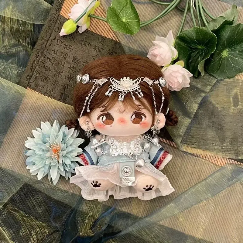 20cm cotton doll - Traditional Chinese Miaojiang series baby clothes plush doll set formal dress view 6