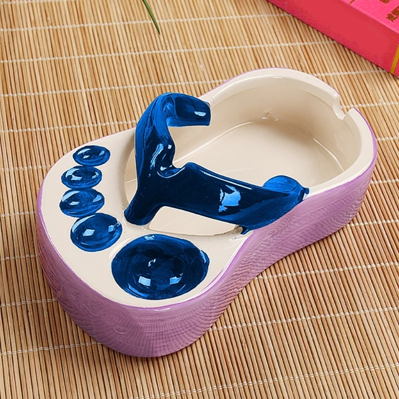 Đáng Yêu Gốm Dép Đĩa Ăn Nhẹ Đĩa Ngộ nghĩnh Dép Mini Khoai Tây Chiên Pháp Đĩa Món Tráng Miệng Đĩa 5 Ngăn Gạt Tàn Trang Sức Giọt