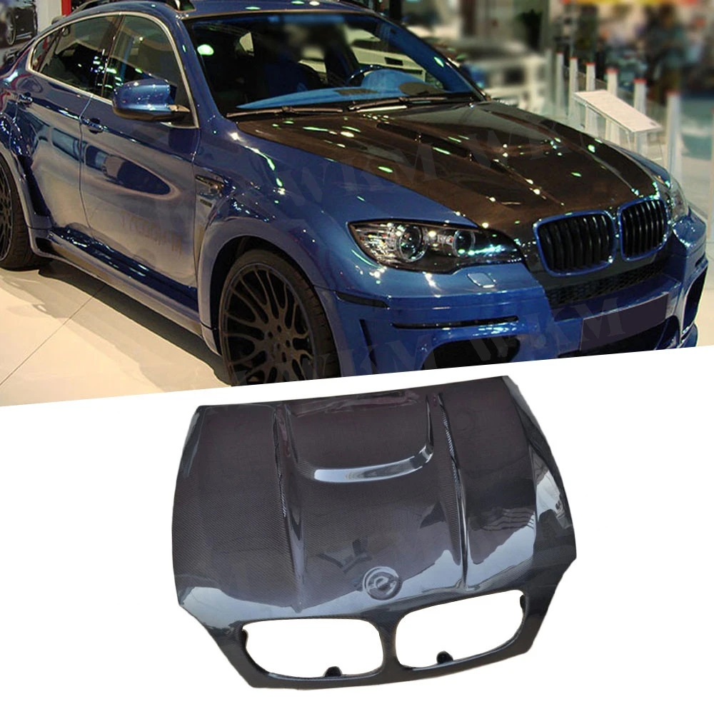 

Carbon Fiber Front Engine Hood Vent Bonnet Cap Cover For BMW X5 E70 X6 E71 2007-2013 Car Styling Accessories