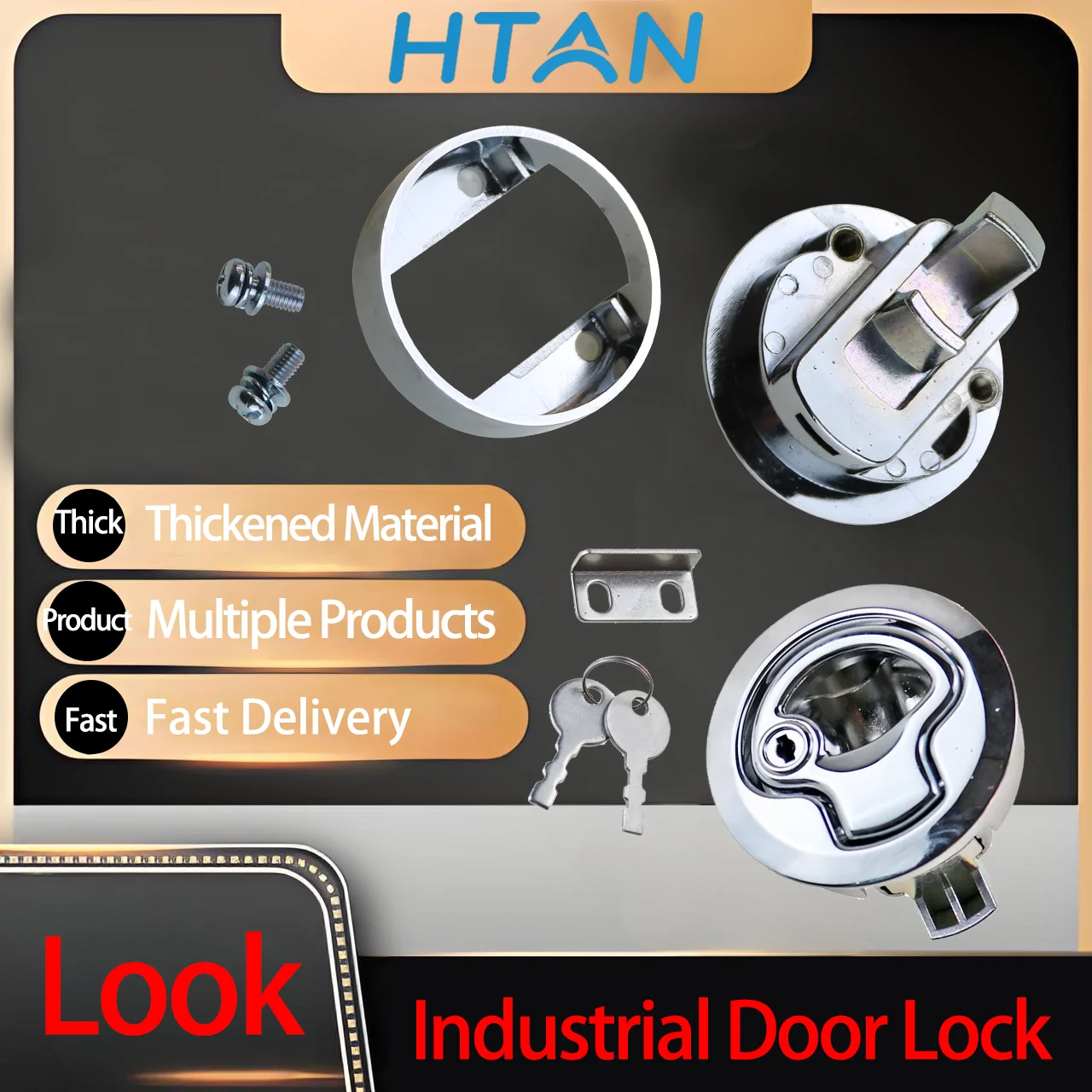 

Zinc Alloy Embedded Button Lock Industrial Electrical Medical Equipment Mechanical Circular Door Lock