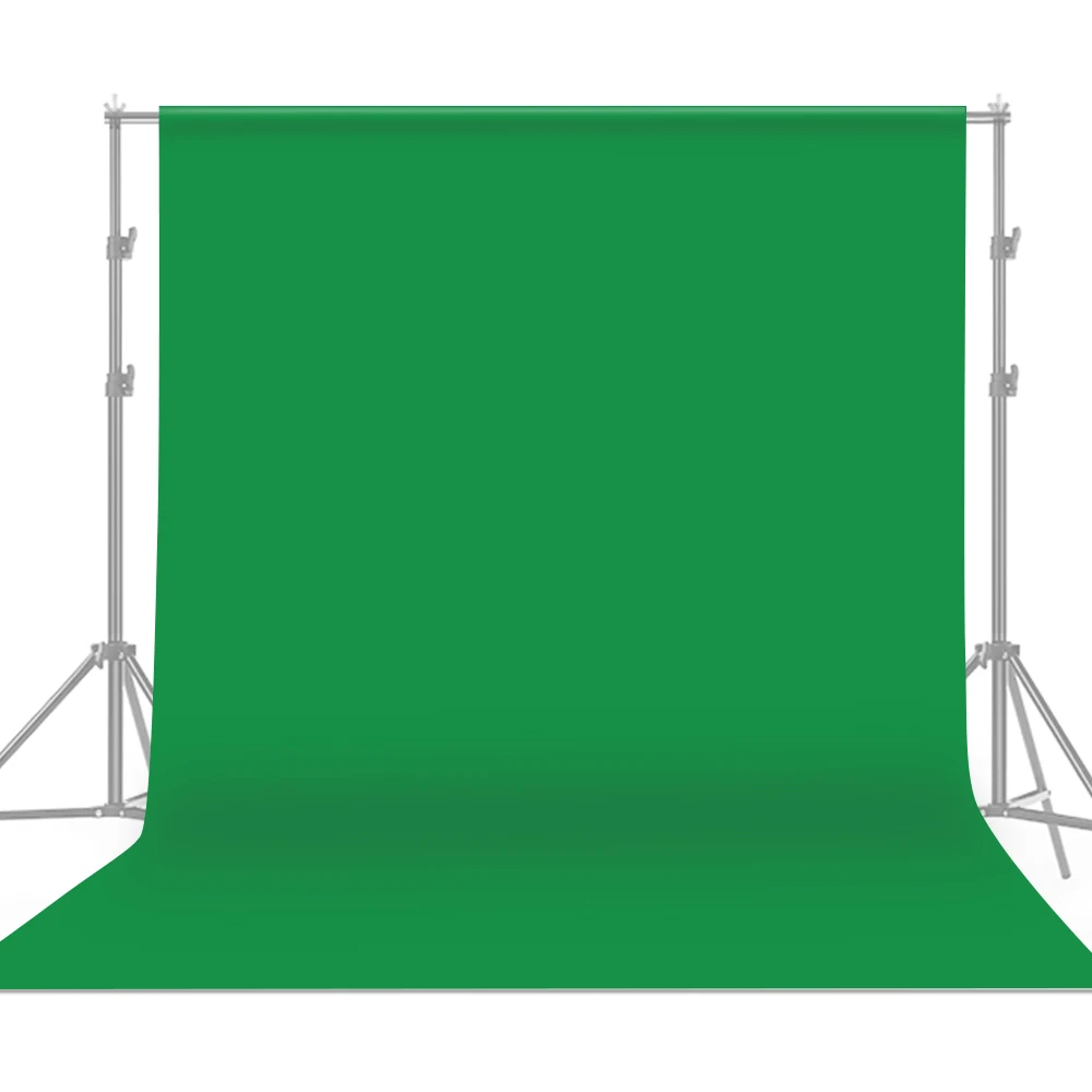 3 * 3 m / 10 * 10ft Professional Green Screen Backdrop Washable Durable Polyester-Cotton Fabric Seamless One-Piece Design