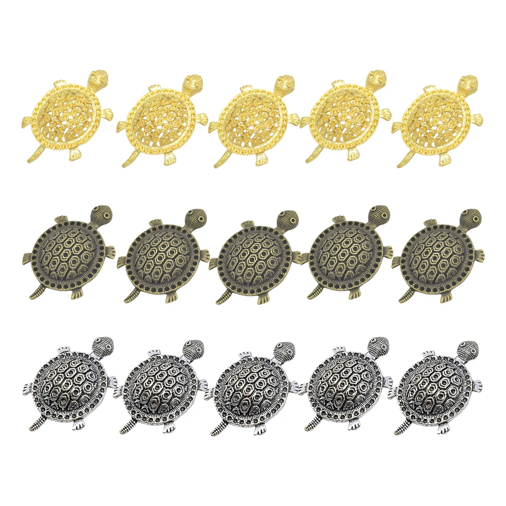 

15 Pcs Alloy Tortoise Pendant Charm Vintage DIY Necklace Bracelet Earrings Jewelry Making Accessories Gift Handmade Craft