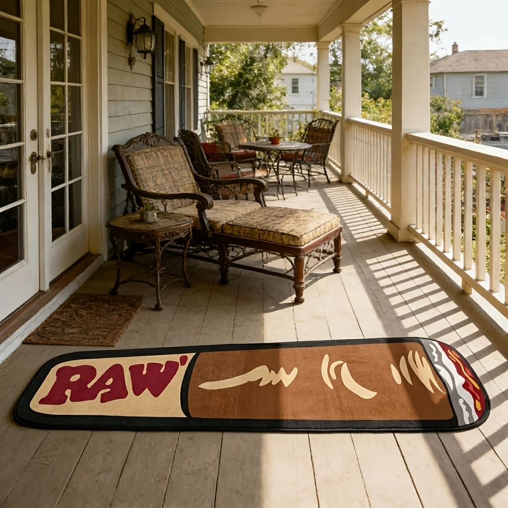 VIKAMA Trendy Unique Irregular Doormat Long Strip Rug Creatively Bedside Mat Washable Area Rug Easy to Clean Living Room Carpet