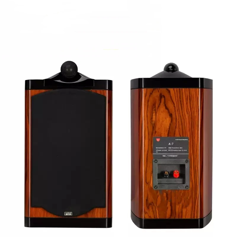 A7 HiFi Bookshelf Speakers, HiVi M6N Woofer + TN28 Tweeter, 2-Way Passive Audiophile Monitor, 89dB 8Ω 10-80W for Stereo System