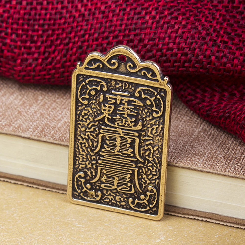 

1 Copper Alloy Taisui Pendant 2024 Dragon Year Keyring Token Proper Size DIY Accessory Keychain Decor Chinese Fengshui