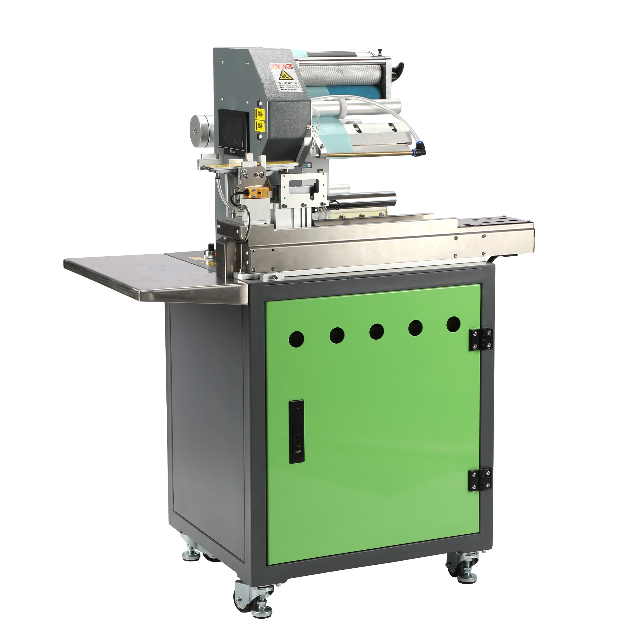Label Fold in Half Machine Folding and Labeling Machine for Wire Semi Automatic Cable Tag Flag Making Machine High Precision