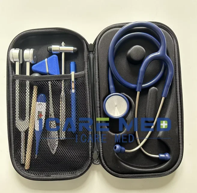 Medical Surgical Diagnostics Instrument Stethoscope Kits With Nylon Bag For Medical Student