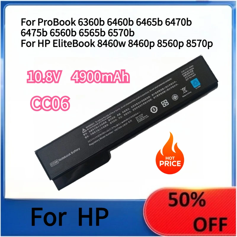 

CC06 10,8 В аккумулятор для ноутбука ProBook 6360b 6460b 6465b 6470b 6475b 6560b 6565b 6570b для HP EliteBook 8460w 8460p 8560p 8570p