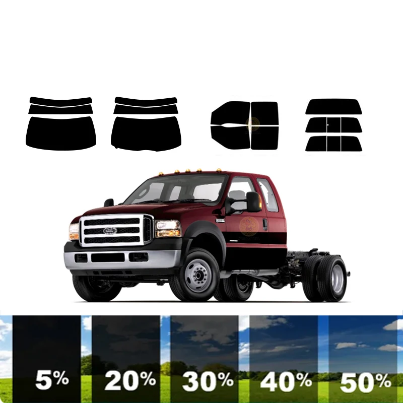 

precut Removable Window Tint Film For Car 100% UVR 5%-70%VLT Heat Insulation Carbon ﻿For FORD F-450 CREW CAB 4 DR PU 1999-2007