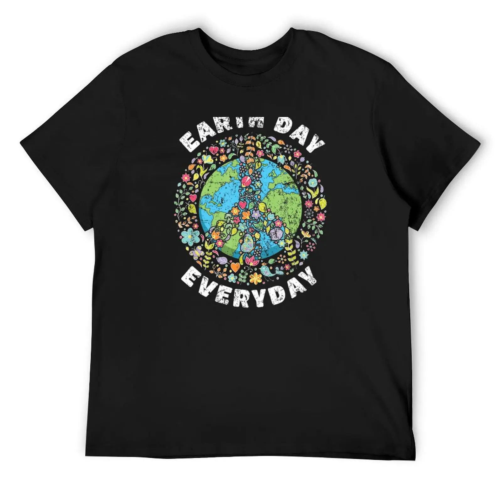 

Earth Day Everyday Green Rainbow and Heart Trending Rainbow T-Shirt sublime graphics anime t shirts Men's clothing