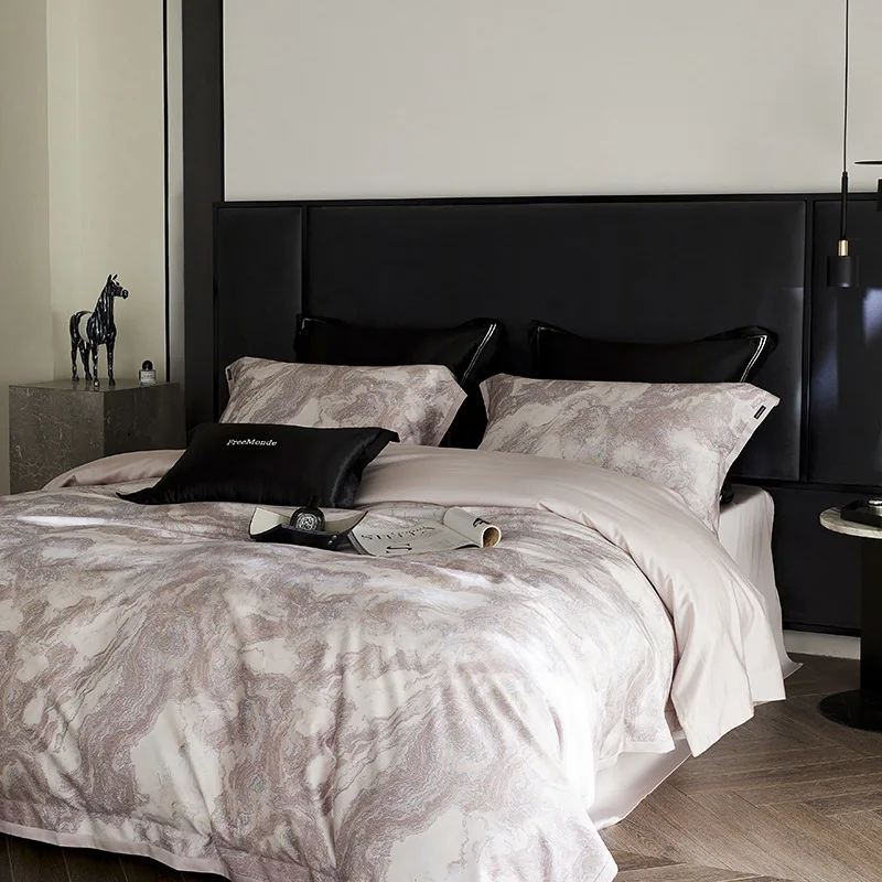 

Комплект из четырех предметов из тенселя премиум-класса 100S, летняя лиоцелловая толстая шелковая мягкая пододеяльник