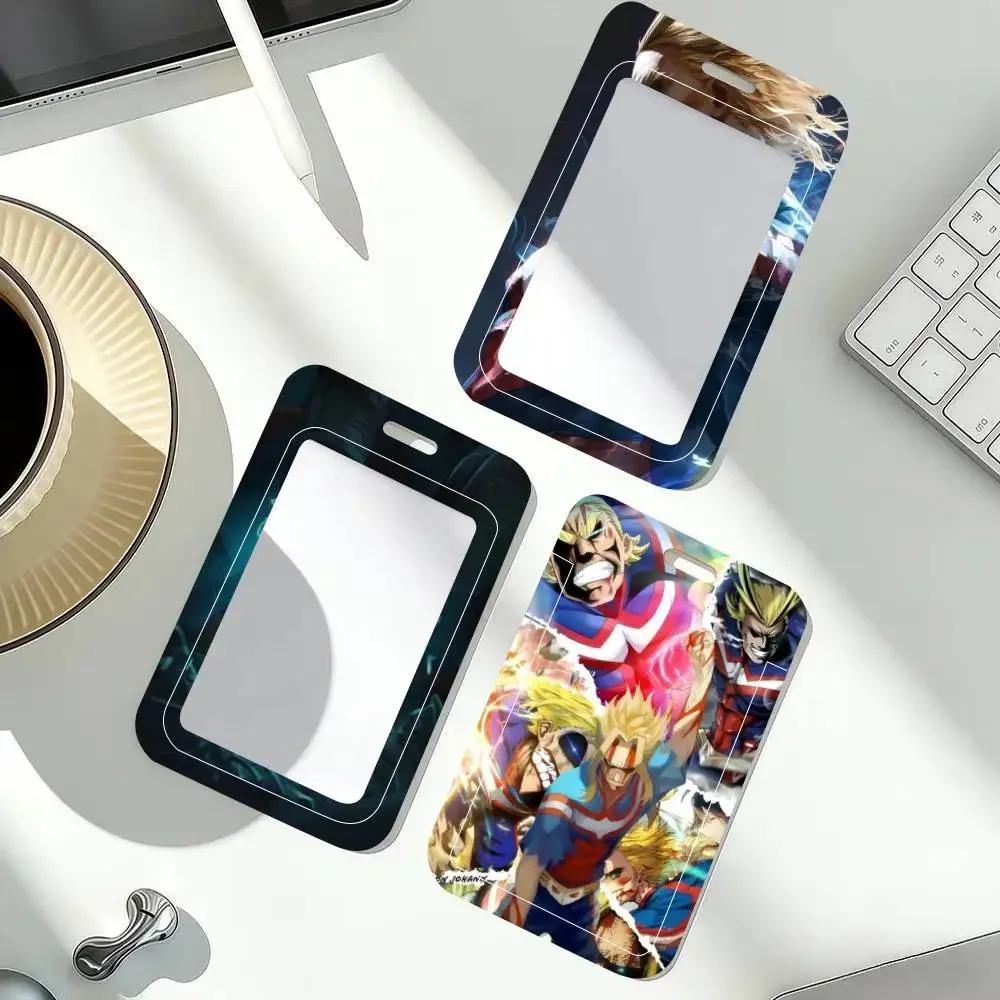 All Might My Hero Academia Anime  ID Card Holder Neck Strap Pendant Door Badge Holder Lanyards Keychain Work Credential