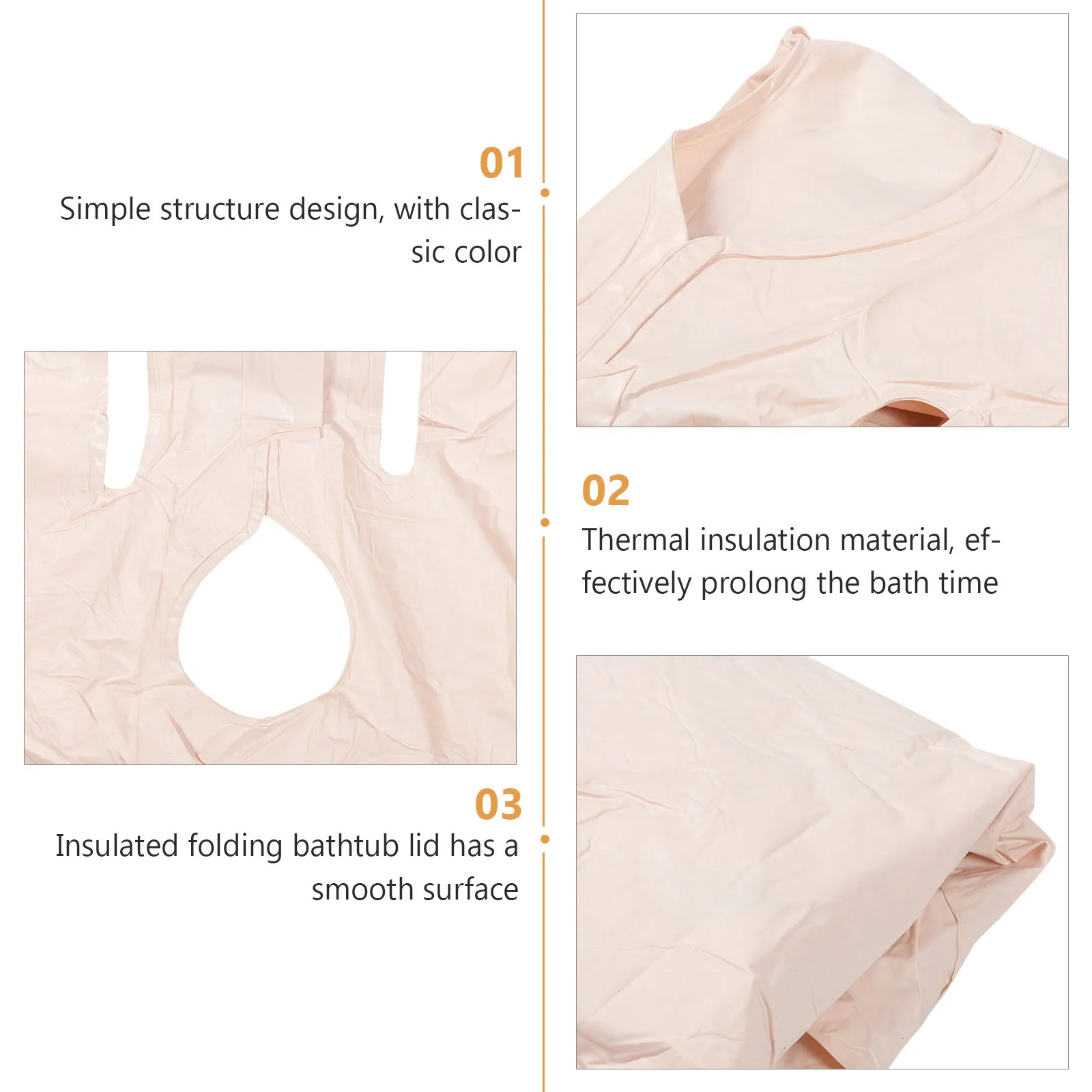 

Thermal Insulation Bathtub Lid Plastic Folding Cover for Soaking Tub Save Time Effort Easy Install Foldable Design