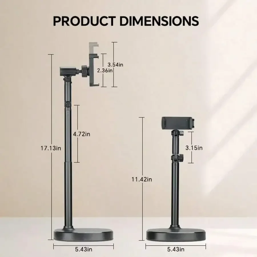 

Adjustable Articulated Arm Phone Stand 360° Rotating Desktop Holder For iPhone Android Tablet Live Streaming Photography