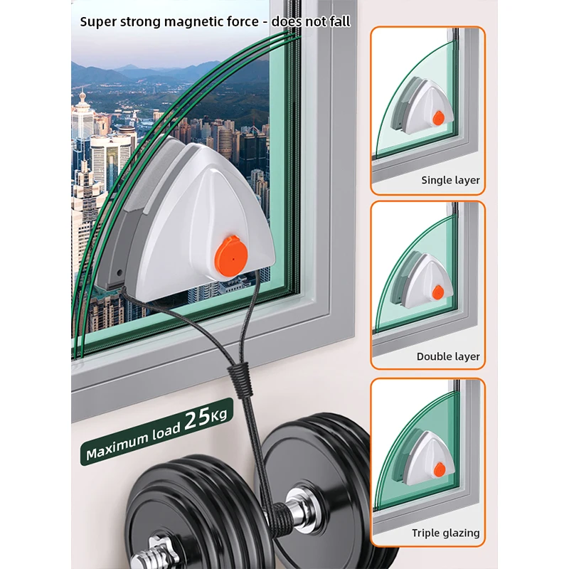 ممحاة الزجاج المغناطيسية القابلة للتعديل، ممحاة الزجاج، ممسحة منظف النوافذ المنزلية على الوجهين