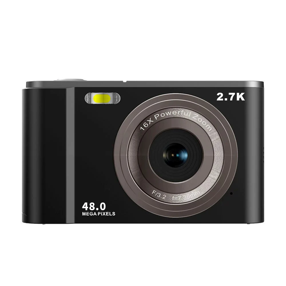 Digital camera 2.7K 48MP 1080P, 16x zoom, anti-shake, face recognition