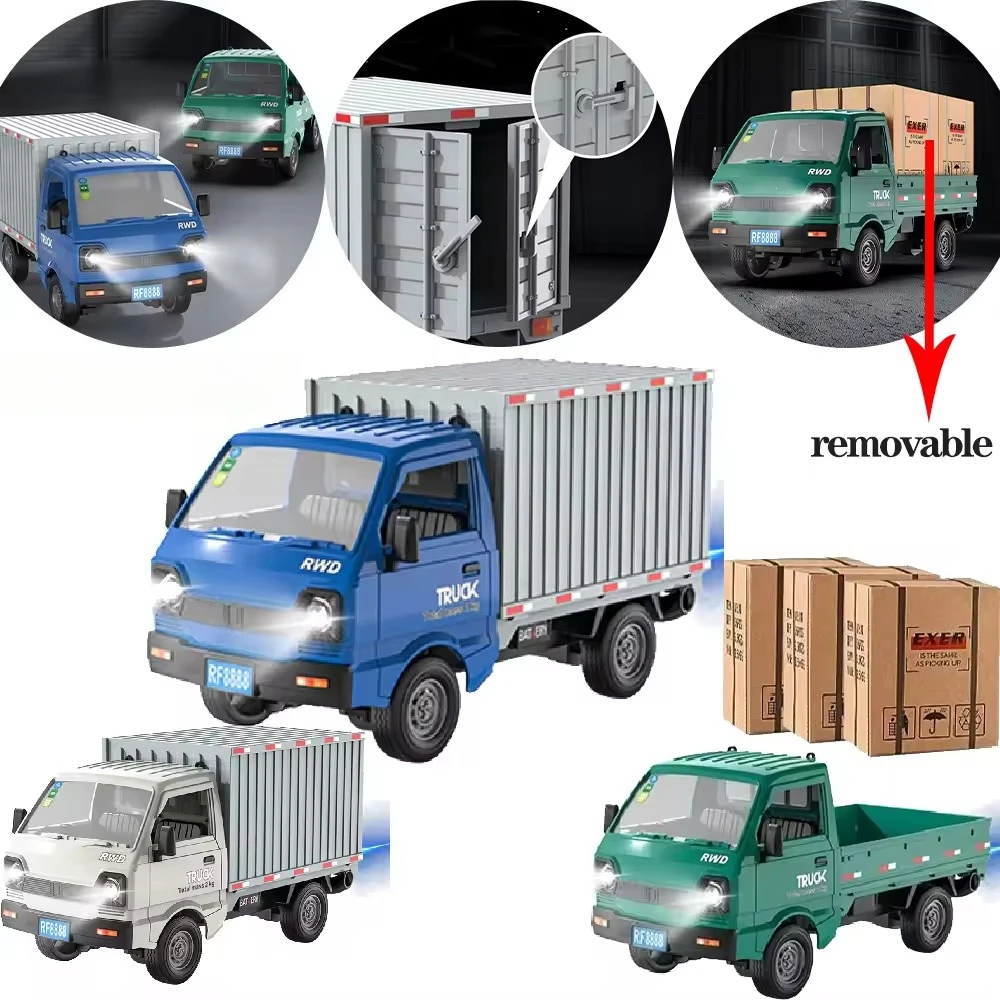 

New KF21 Remote Control Truck 1:16 Simulation Micro Car Realistic Engine Sound Spray Effect Drift Rotation 2.4GHz RC Car Gift