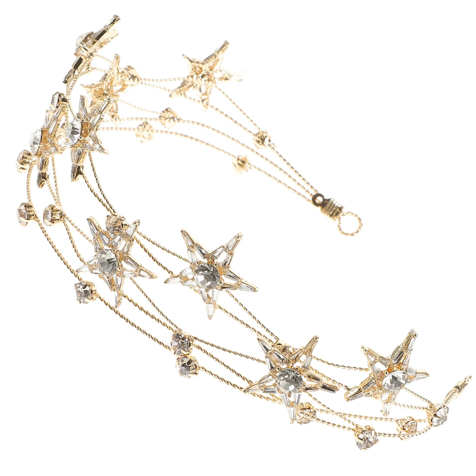 

Crystal Star Hair Hoop Elegant Alloy Headband for Women Bridal Wedding Prom Birthday Party Romantic Elegant Headwear Fashion
