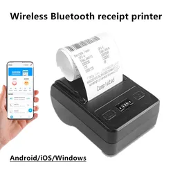 Portable 58/80mm thermal receipt printer for supermarkets/clothing/catering cashier receipts Bluetooth printer