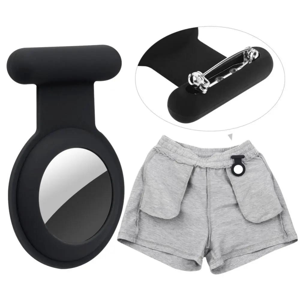 New Silicone Tracker Case with Invisible Pin Tracker Cover Silicone Holder Kids Elder Clothing Protector Pin for AirTag