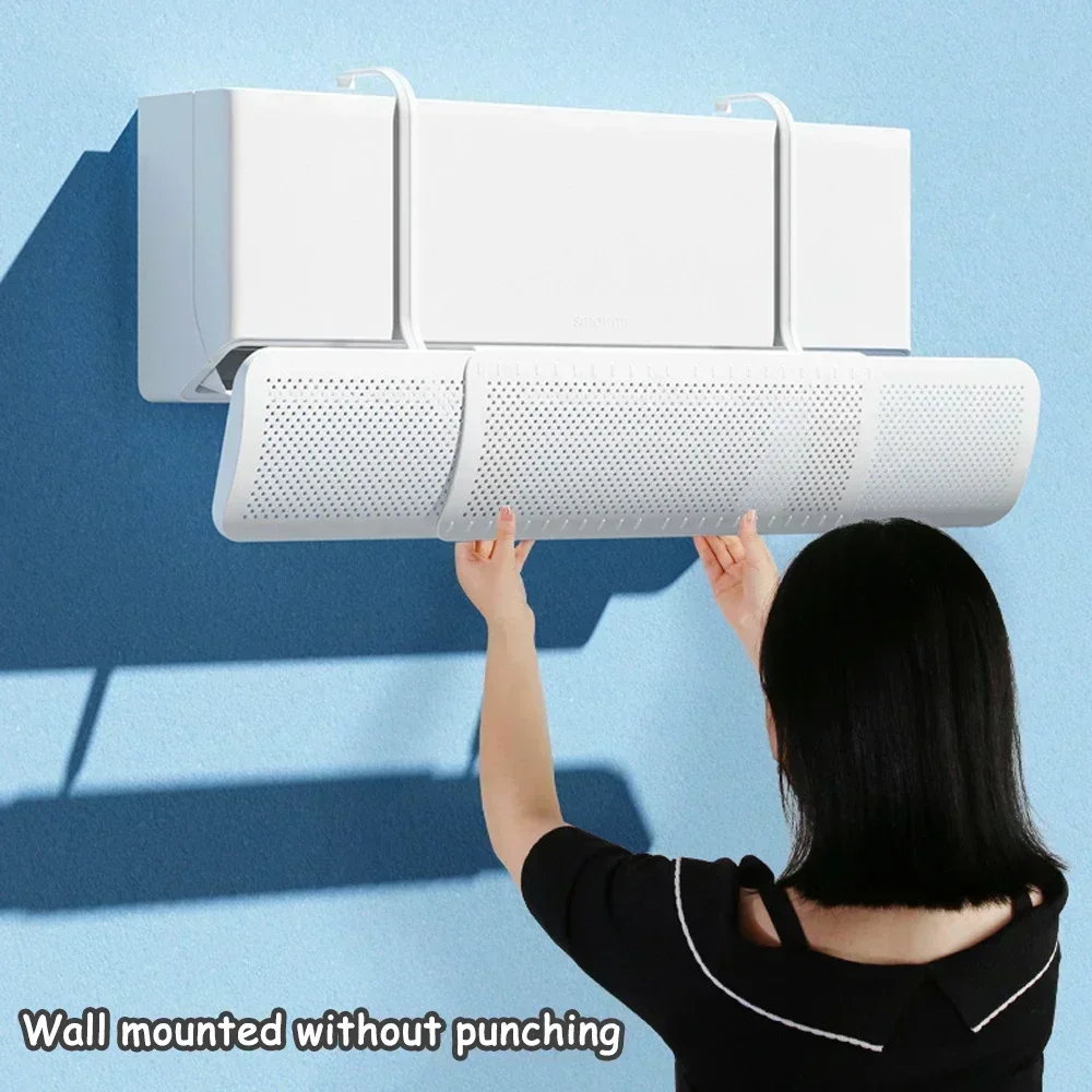 90X27cm Air Conditioner Wind Shield Universal Wall Mounted Wind Shield Air Conditioner Telescopic Air Outlet Baffle